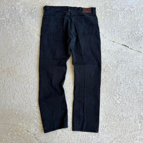 Vintage Y2K Polo Ralph Lauren Black Denim Straight Legged Jeans. Sz 35 32 - Picture 1 of 5